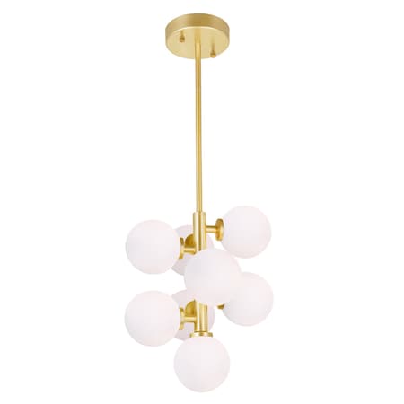 Cwi Lighting Arya 8 Light Pendant With Satin Gold Finish 1020P12-8-602